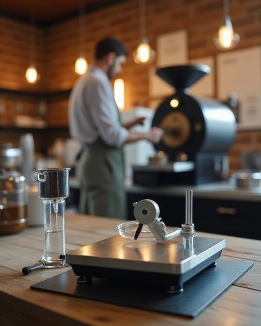 Laboratorio de cata de café con equipamiento de alta precisión